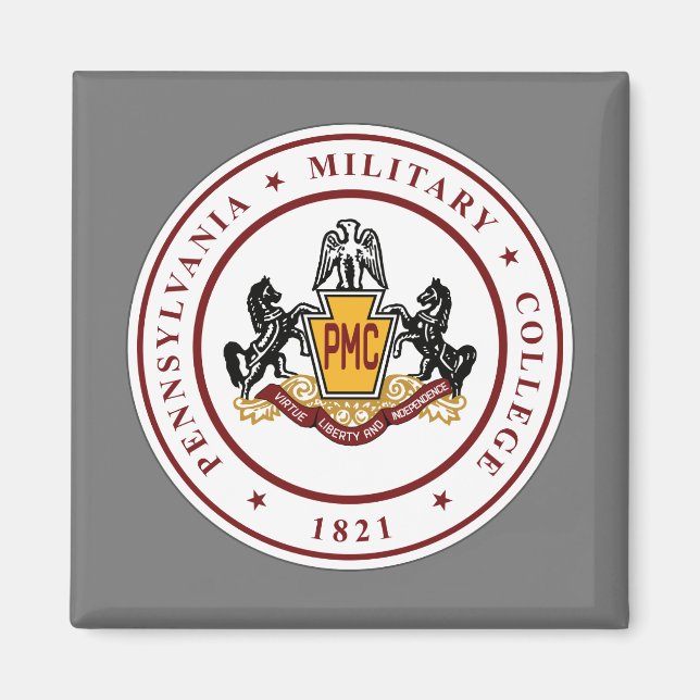 + Magnet w/PMC Seal Logo (square or round) (Front)