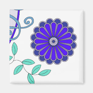 Magnet with an art of flower