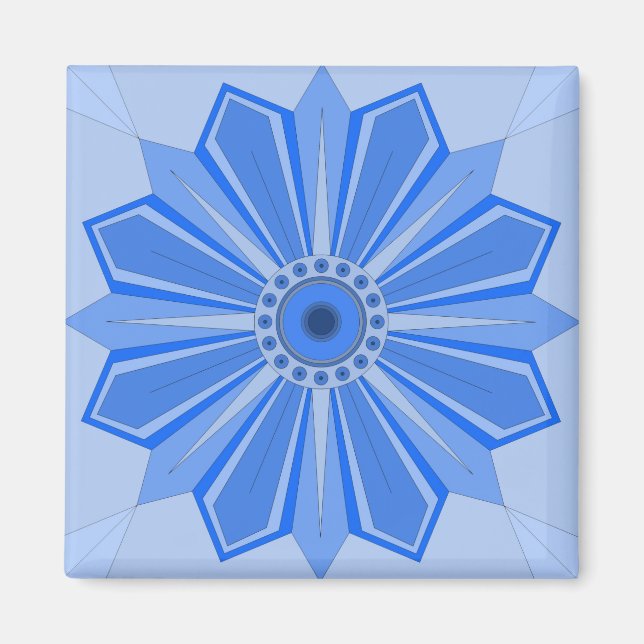 Magnet with an art of flower (Front)