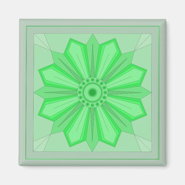 Magnet with an art of flower (Front)