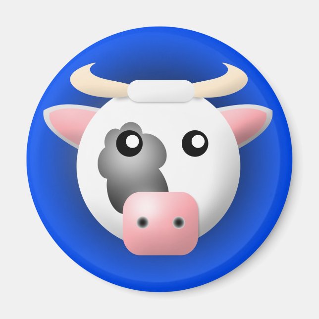 magnet with animal: cow (Front)
