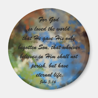 Magnet with bible verse John 3:16
