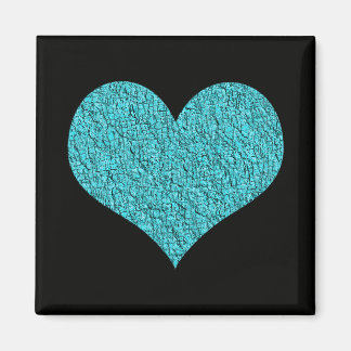 Magnet with blue texture heart