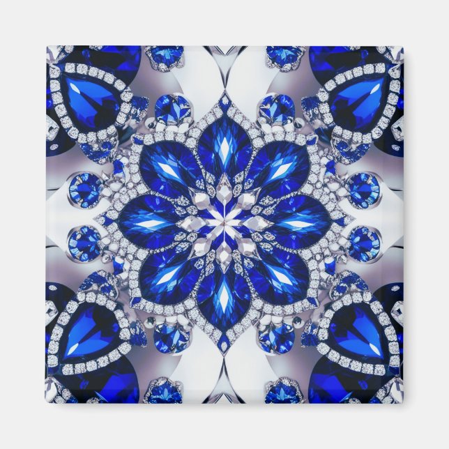 Magnet with Blue White Colours Design (Front)