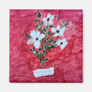 Magnet with botanical design