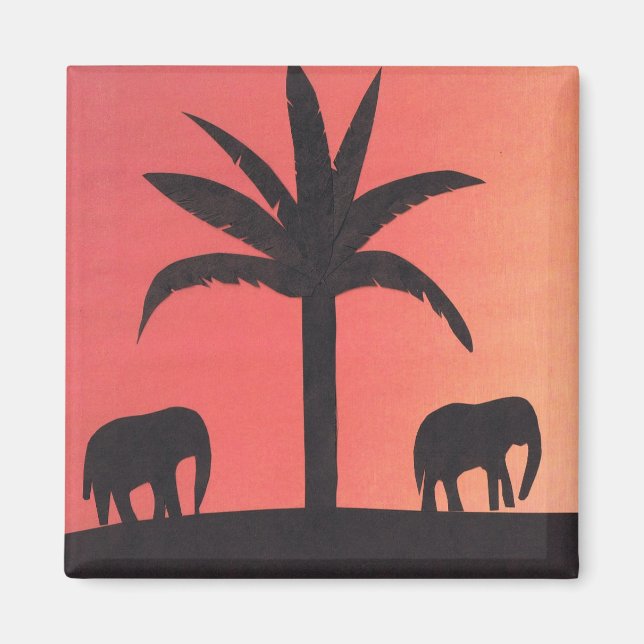 Magnet with Elephant Design (Front)