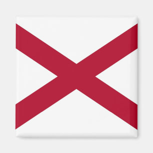 Magnet with Flag of Alabama State - USA