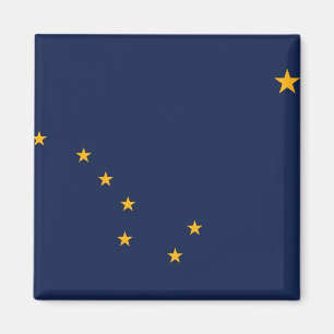 Magnet with Flag of  Alaska State - USA
