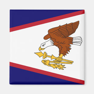 Magnet with Flag of  American Samoa- USA