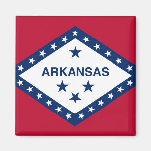 Magnet with Flag of  Arkansas State - USA