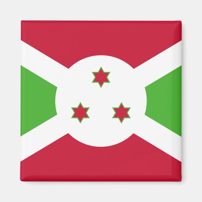 Magnet with Flag of Burundi (Front)