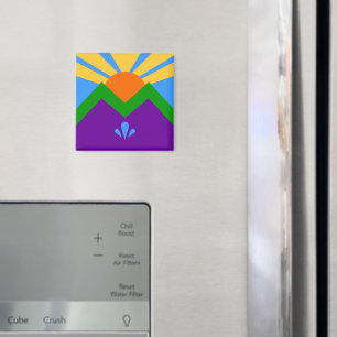Magnet with Flag of Manitou Springs