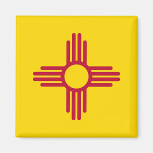 Magnet with Flag of New Mexico State - USA