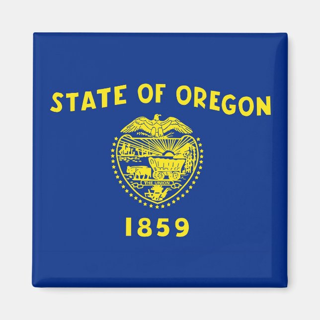 Magnet with Flag of Oregon State - USA (Front)