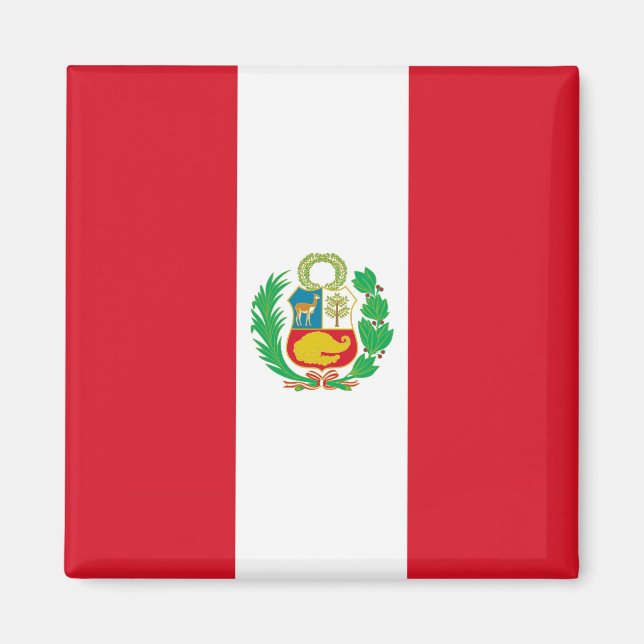 Magnet with Flag of Peru (Front)