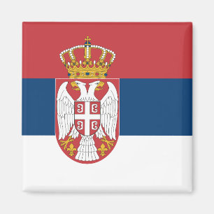 Magnet with Flag of Serbia