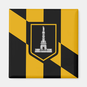 Magnet with Flag of the Baltimore, Maryland, USA