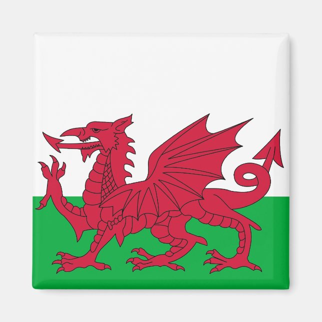 Magnet with Flag of Wales (Front)