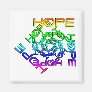 Magnet With Hope Written in Multicolor