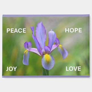 Magnet with Iris Flower and Advent themes