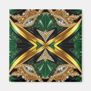 Magnet with Jamaican Colours Design