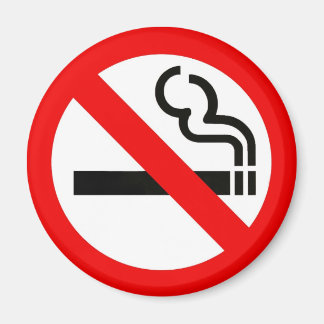 Magnet with no smoking sign