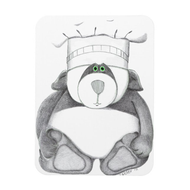 Magnet with Panda Bear Picture (Vertical)