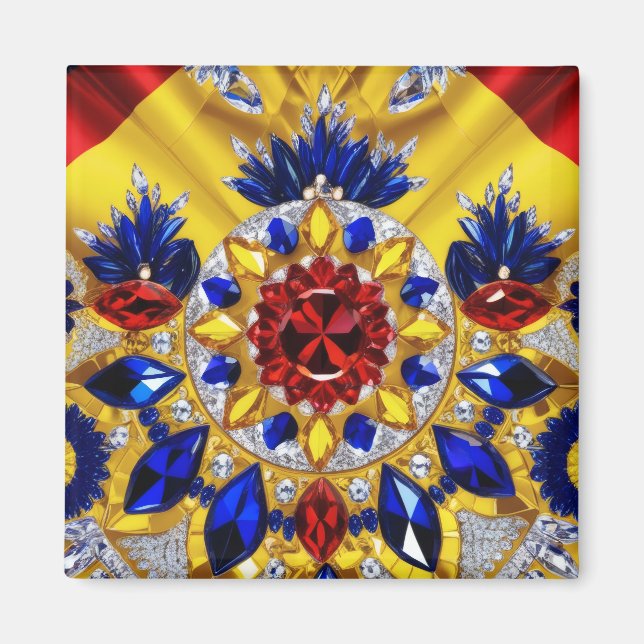 Magnet with Romanian Colours Design (Front)