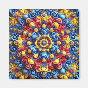 Magnet with Romanian Colours Design