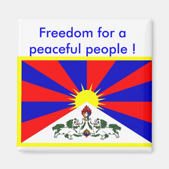 Magnet with Tibet flag (Front)