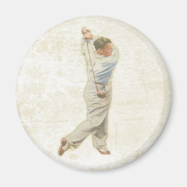 Magnet with Vintage Golf Player (Front)