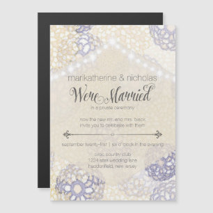 Magnetic After Wedding Lights & Flowers Invitation