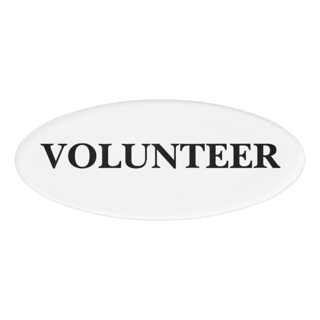 Magnetic Badge - Volunteer (Front)
