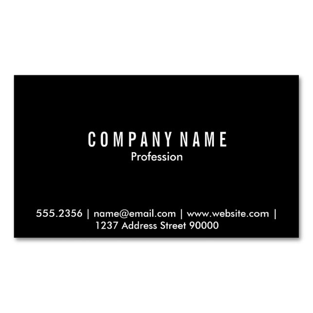 Magnetic Business Card (black) (Front)