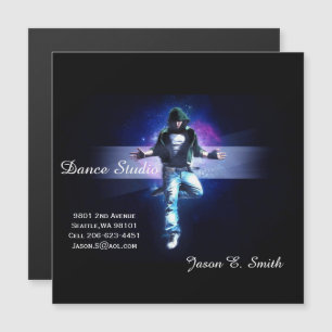 Magnetic Business Card-Dance Studio Sample