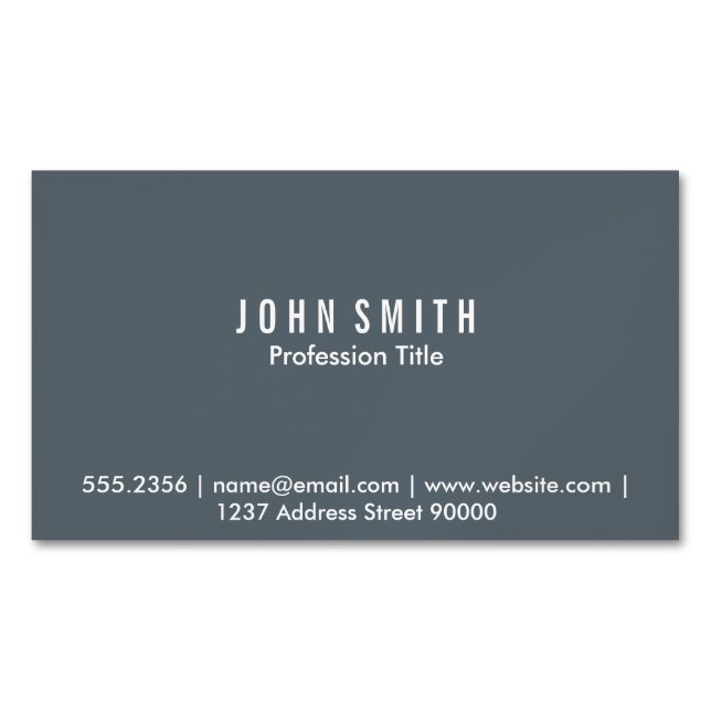 Magnetic Business Card (grey) (Front)