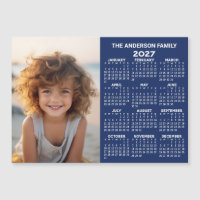 Magnetic Calendar - Photo Full Year View Modern