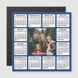 Magnetic Calendar Square with Photo