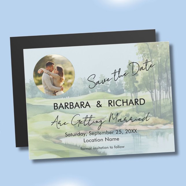 MAGNETIC CARD Golf Theme Wedding Save the Date (Creator Uploaded)