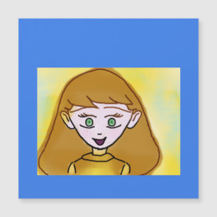 Magnetic Card of Bingo Anime on Blue