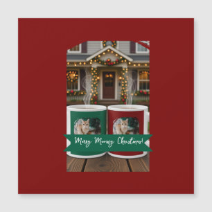 Magnetic Card Photo Text Changeable Cat Christmas,