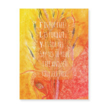 Magnetic Card Whimsical Girl fly 