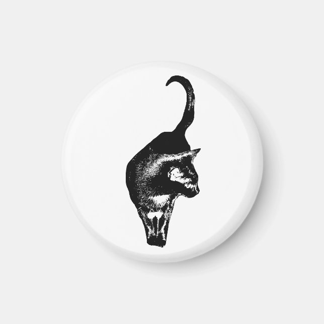 Magnetic Cat Silhouette Magnet (Front)