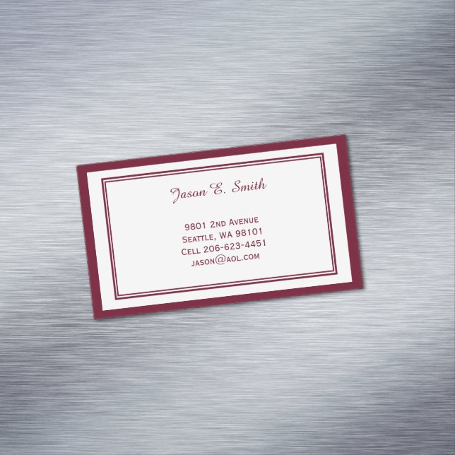 Magnetic Classic Bordered Calling Card (In Situ)