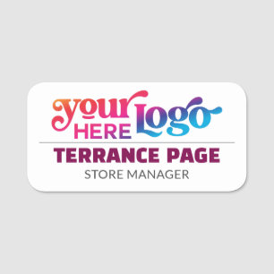 Magnetic Company Business Logo Employee Name Tags