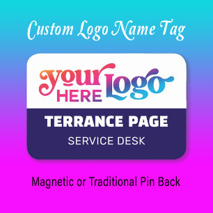 Magnetic Company Business Logo Employee Name Tags