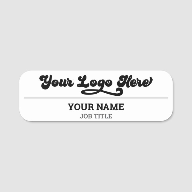 Magnetic Company Employee Name Tag (Front)