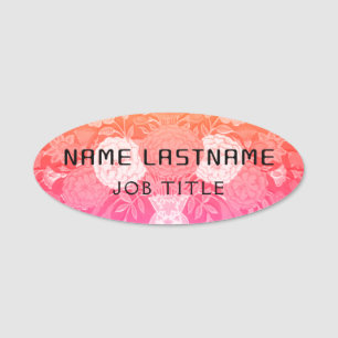 Magnetic Company Employee Staff Aesthetic Elegant Name Tag