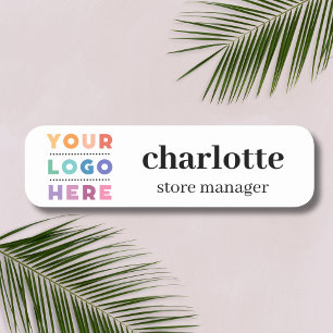Magnetic Company Logo Employee Name and Job Title Name Tag