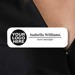 Magnetic Company Logo Employee Name and Job Title Tag